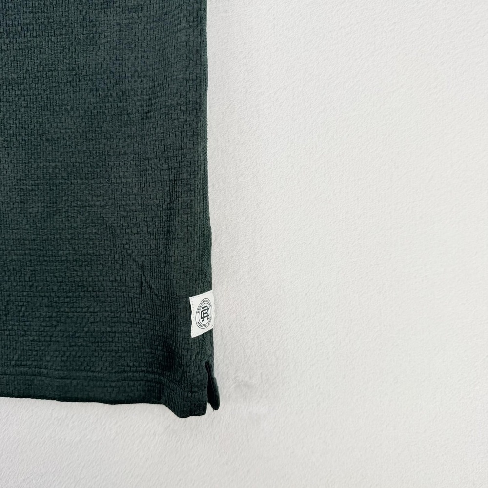 Reigning Champ Polo Shirt Mens Small Green Textured Knit Performance Canada - Picture 9 of 16